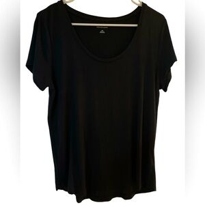 Soft and practical, this black tee from Saks Fifth Avenue goes with everything!